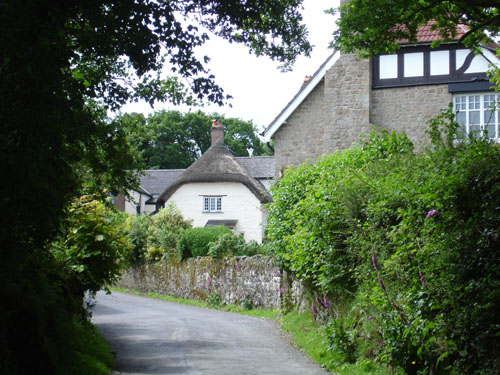 Entering Belstone down Tongue End lane