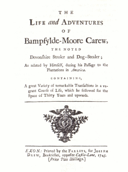 title page of the original Life and Adventures