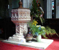 St Hieritha's Church font