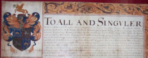 Grant of the coat of arms to Sir Robert Jason