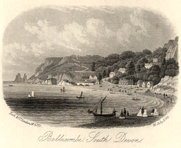 A print of an 1864 engraving of Babbicombe A print of
an 1864 engraving of Babbicombe