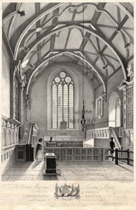 Interior of Exeter Guildhall
in 1839 Interior of Exeter Guildhall in 1839