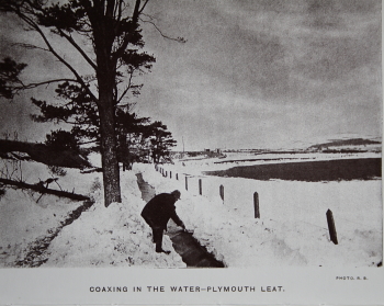 clearing the leat after the blizzard of March 1891 (R Burnard)
