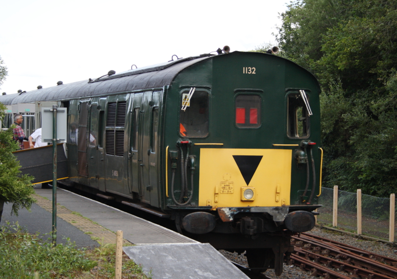 Heritage Service train waiting at Meldon Viaduct