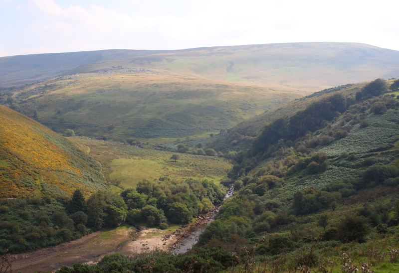 Southern end of Meldon reservoir at Vellake Corner