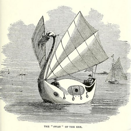 An engraving of 'The Swan of the Exe' from the Illustrated London News, October 30th, 1860